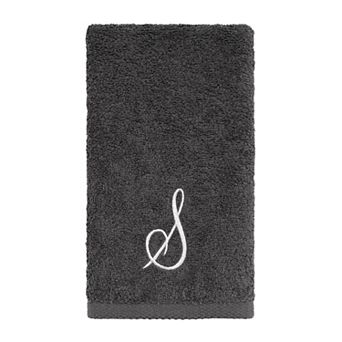 Avanti Premier Silver Script Monogram Fingertip Towel