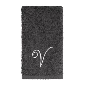 Avanti Premier Silver Script Monogram Fingertip Towel