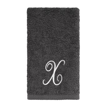 Avanti Premier Silver Script Monogram Fingertip Towel