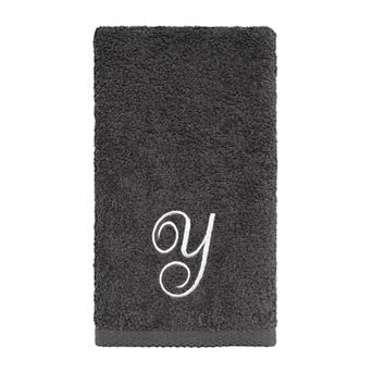 Avanti Premier Silver Script Monogram Fingertip Towel