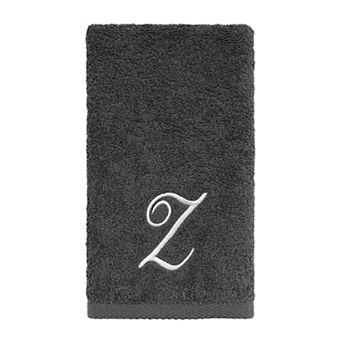 Avanti Premier Silver Script Monogram Fingertip Towel