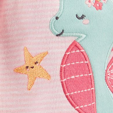 Baby Girl Carter's Seahorse Snap-Up Romper