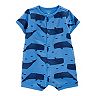 Baby Boy Carter's Whale Print Snap-Up Romper