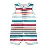 Baby Carter's Shark Striped Snap-Up Romper