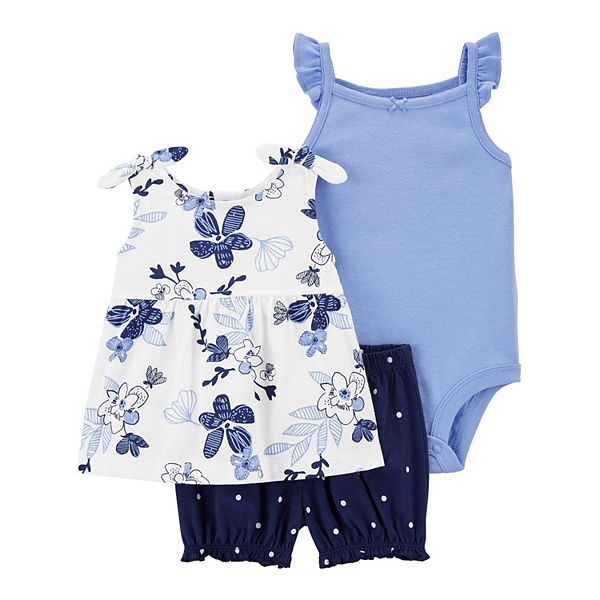 Baby Girl Carter's 3Piece Floral Little Short Set