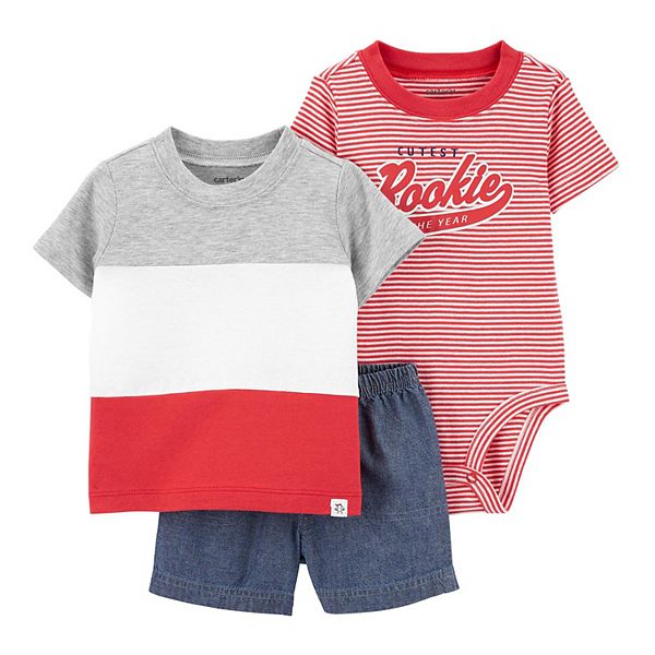 Baby Boy Carter's 3Piece Colorblock Little Shorts Set