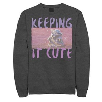 Men's Star Wars The Mandalorian The Child Keeping It Cute Sweatshirt