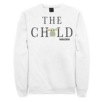 Men's Star Wars The Mandalorian The Child Simple Text Portrait Sweatshirt