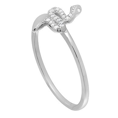 PRIMROSE Sterling Silver Cubic Zirconia Snake Ring