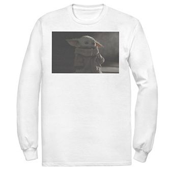 Men's Star Wars The Mandalorian The Child Sad Portrait Tee