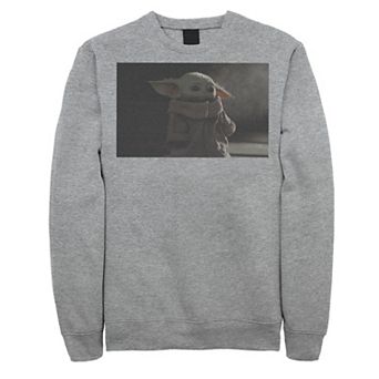 Men's Star Wars The Mandalorian The Child Sad Portrait Sweatshirt