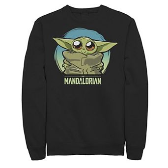 Men's Star Wars The Mandalorian The Child Cute Blue Hue Sweatshirt