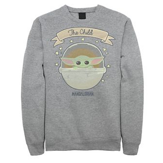 Men's Star Wars The Mandalorian The Child Cute Star Bassinet Sweatshirt