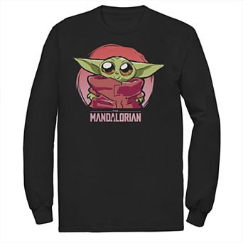 Men's Star Wars The Mandalorian The Child Cute Blue Hue Tee