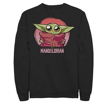 Men's Star Wars The Mandalorian The Child Cute Blue Hue Sweatshirt