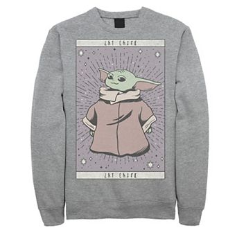 Men's Star Wars The Mandalorian The Child Card Portrait Sweatshirt