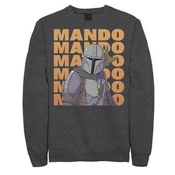 Men's Star Wars The Mandalorian Mando Name Stack Portrait Sweatshirt