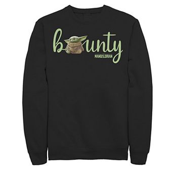 Men's Star Wars The Mandalorian The Child Bounty Text Sweatshirt
