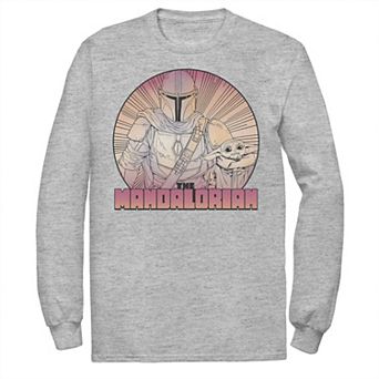Men's Star Wars The Mandalorian The Child Gradient Line Art Tee