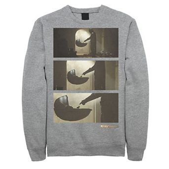 Men's Star Wars The Mandalorian The Child Panel Zoom In Sweatshirt