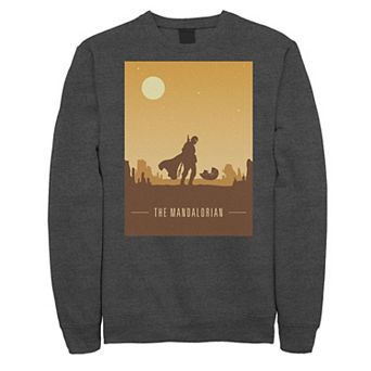 Men's Star Wars The Mandalorian & The Child Silhouette Poster Sweatshirt