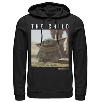 Men's Star Wars The Mandalorian The Child Long Ears Photo Hoodie