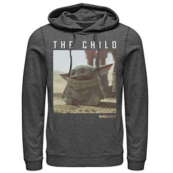 Men's Star Wars The Mandalorian The Child Long Ears Photo Hoodie