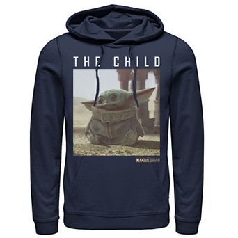 Men's Star Wars The Mandalorian The Child Long Ears Photo Hoodie