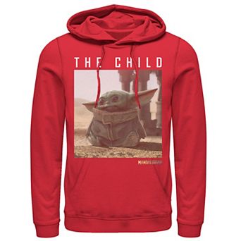 Men's Star Wars The Mandalorian The Child Long Ears Photo Hoodie