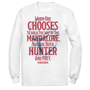 Men's Star Wars The Mandalorian You Are Both Hunter And Prey Tee