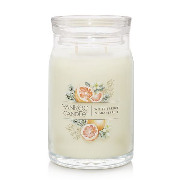 Yankee Candle White Spruce & Grapefruit Signature 20oz. Candle Jar