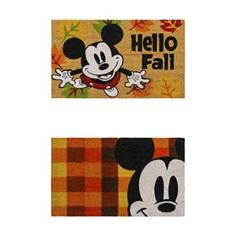 Disney's Mickey Mouse Hello Fall 2-pack Coir Doormat Set - 20'' x 34'' (each)