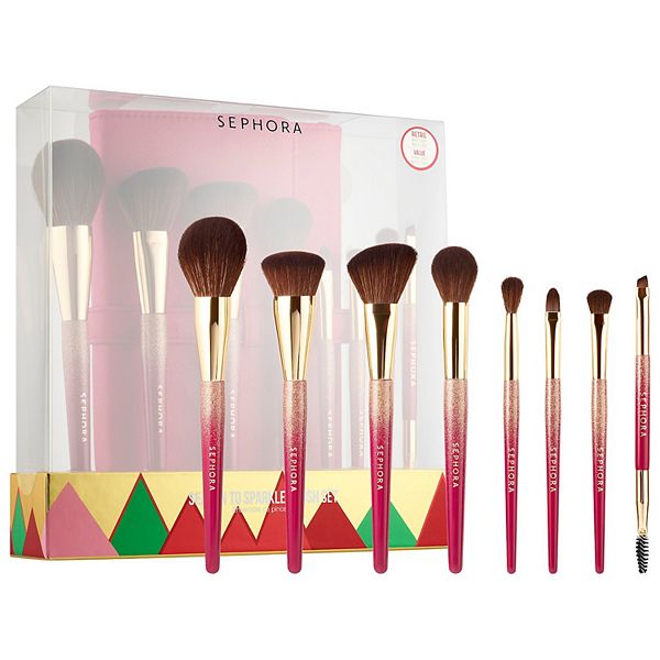 SEPHORA Collection Makeup Brush Roll - 6 Piece Beauty Brush Set ($150 USD)