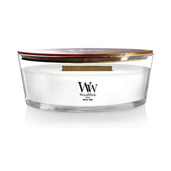 WoodWick White Teak Ellipse 16-oz. Candle Jar