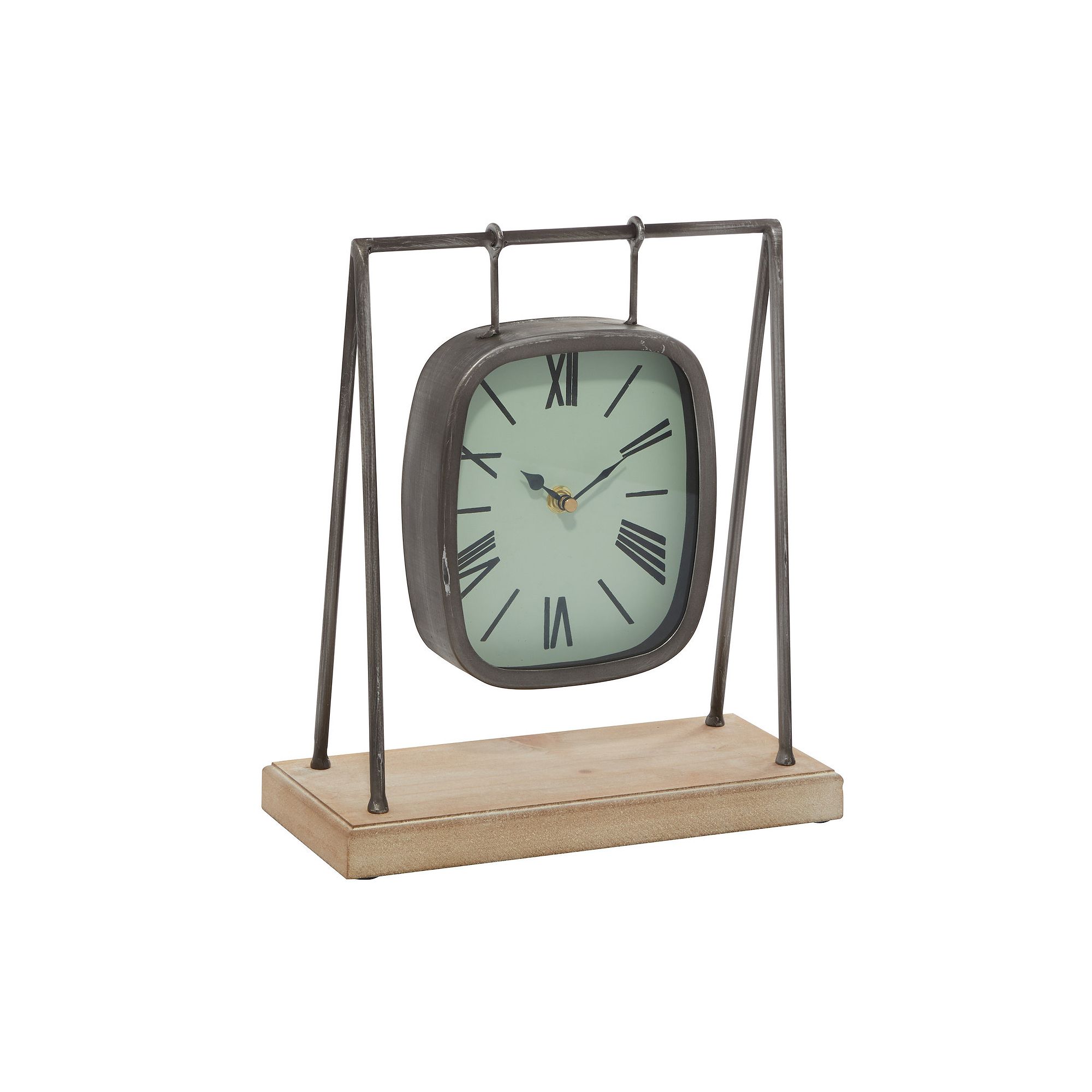 Stella & Eve Farmhouse Hanging Clock Table Decor, Gray