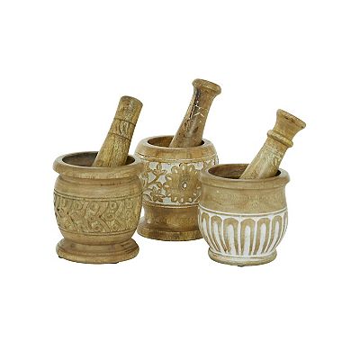 Stella & Eve Country Cottage Mortar & Pestle 3-piece Set