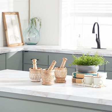 Stella & Eve Country Cottage Mortar & Pestle 3-piece Set