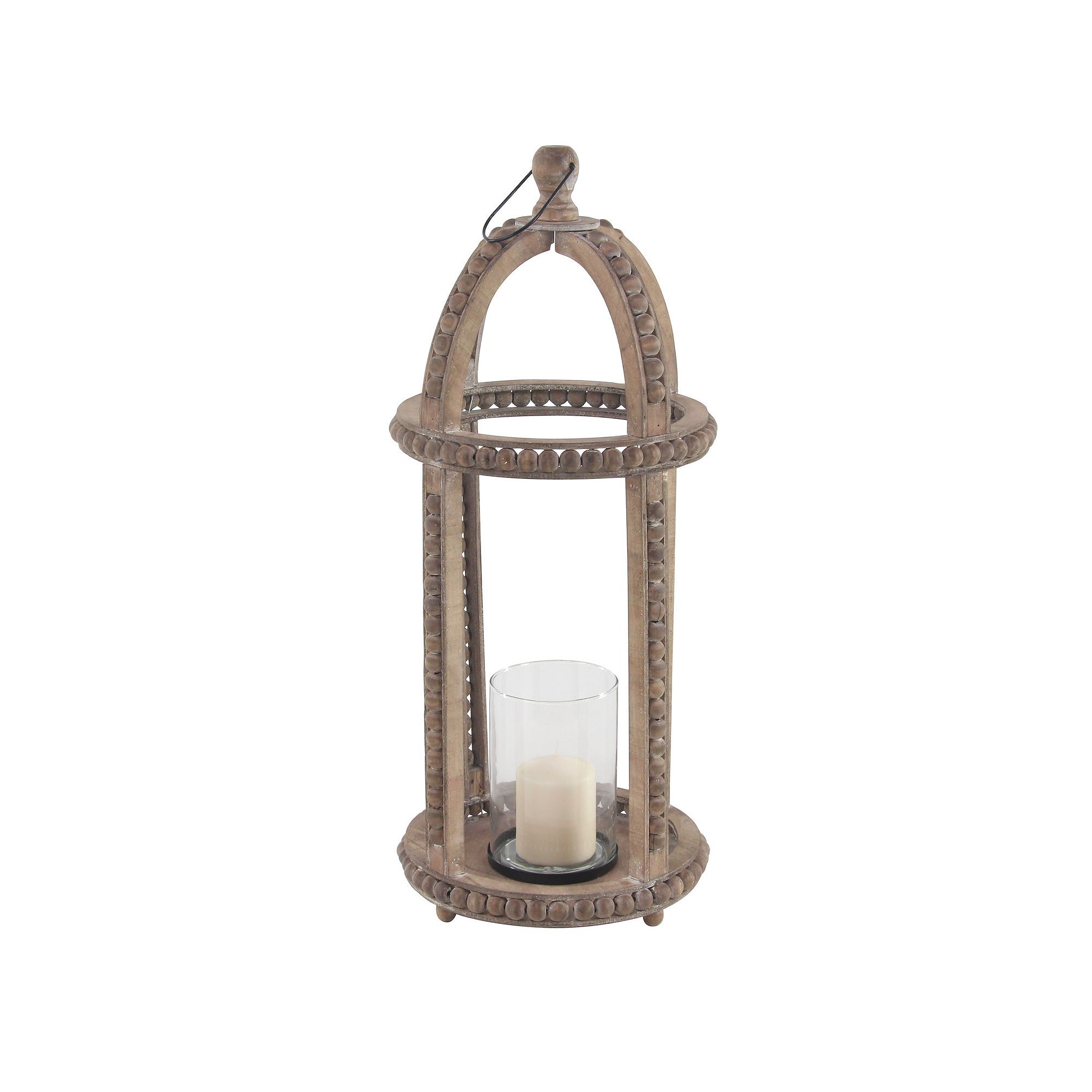 Stella & Eve Dome Top Candle Holder Lantern Floor Decor, Brown