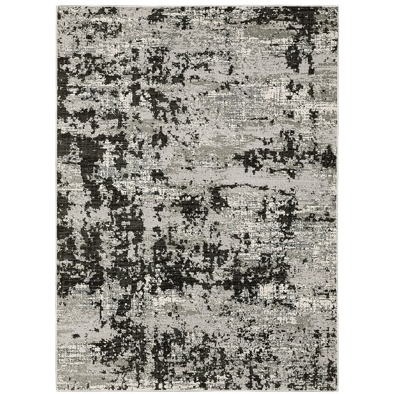 StyleHaven Cameron Blackout Contemporary Abstract Area Rug, Grey, 10X13 Ft