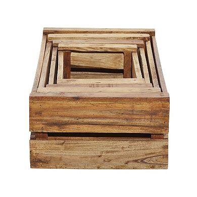Stella & Eve Farmhouse Storage Basket 4-piece Set