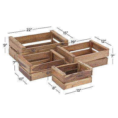 Stella & Eve Farmhouse Storage Basket 4-piece Set