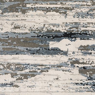 StyleHaven Cameron Distressed Waves Abstract Area Rug