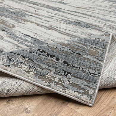 StyleHaven Cameron Distressed Waves Abstract Area Rug