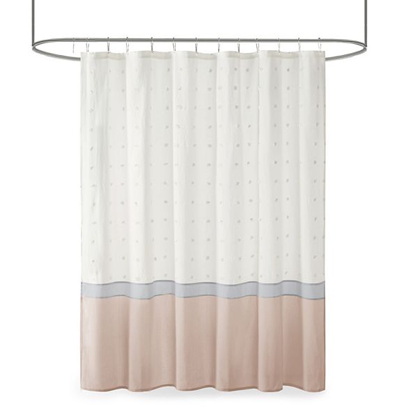 Jojo Cotton Clipped Jacquard Shower Curtain, Urban Habitat Charlie Shower Curtain