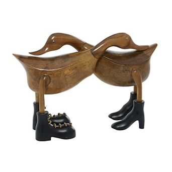 Stella & Eve Duck Wood Sculpture Table Decor