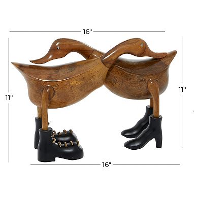 Stella & Eve Duck Wood Sculpture Table Decor