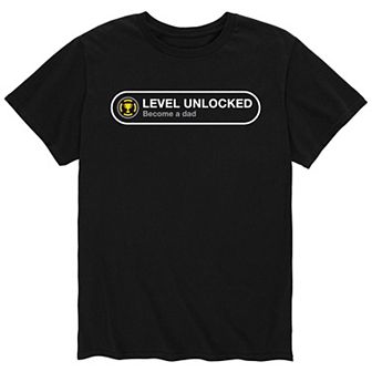 Men's Level Unlocked Become A Dad Tee