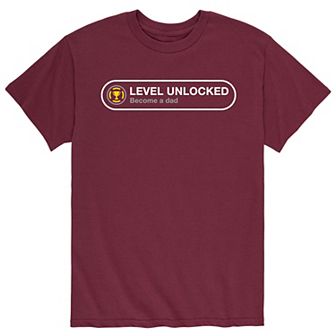Men's Level Unlocked Become A Dad Tee