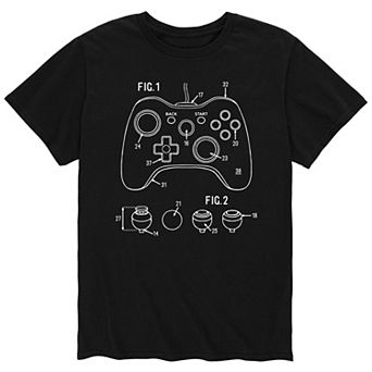 Men's Game Controller Rendering Tee