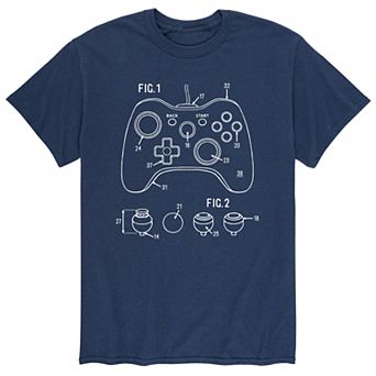 Men's Game Controller Rendering Tee